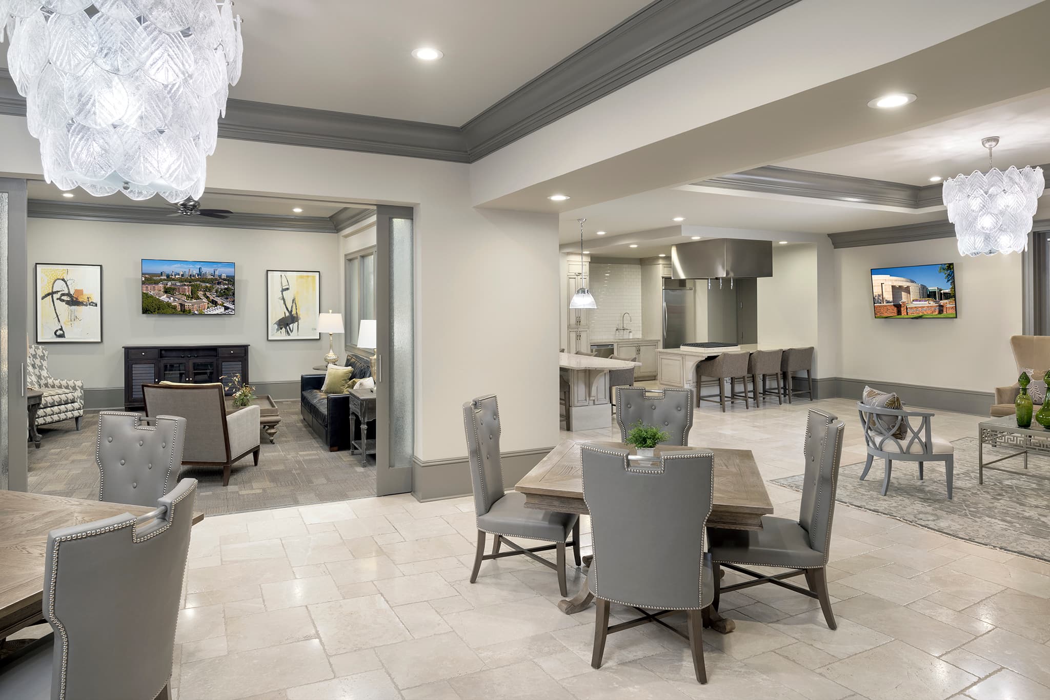 Resident Lounge with Various Seating Areas in the Towers