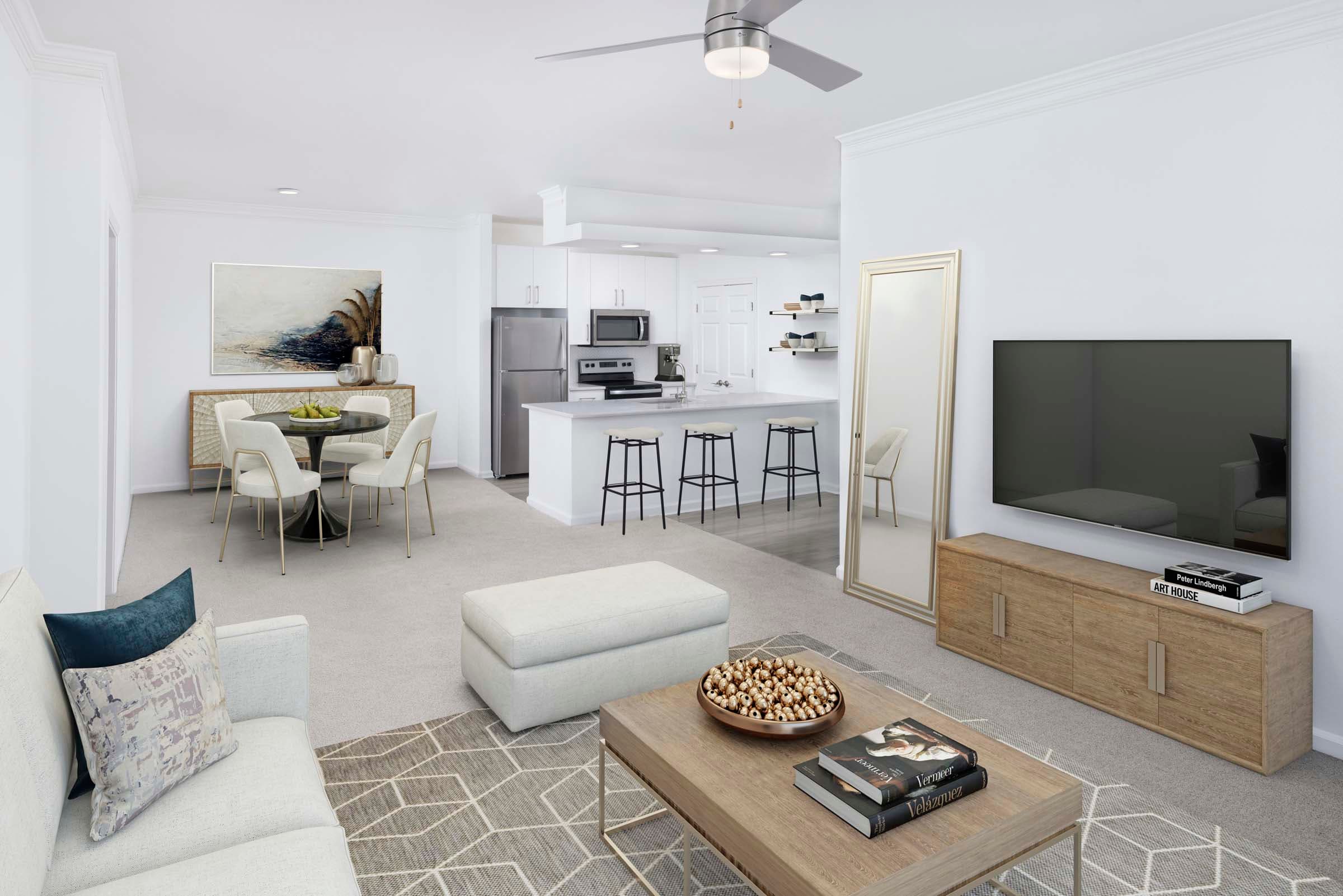 Modern Living and Dining Area