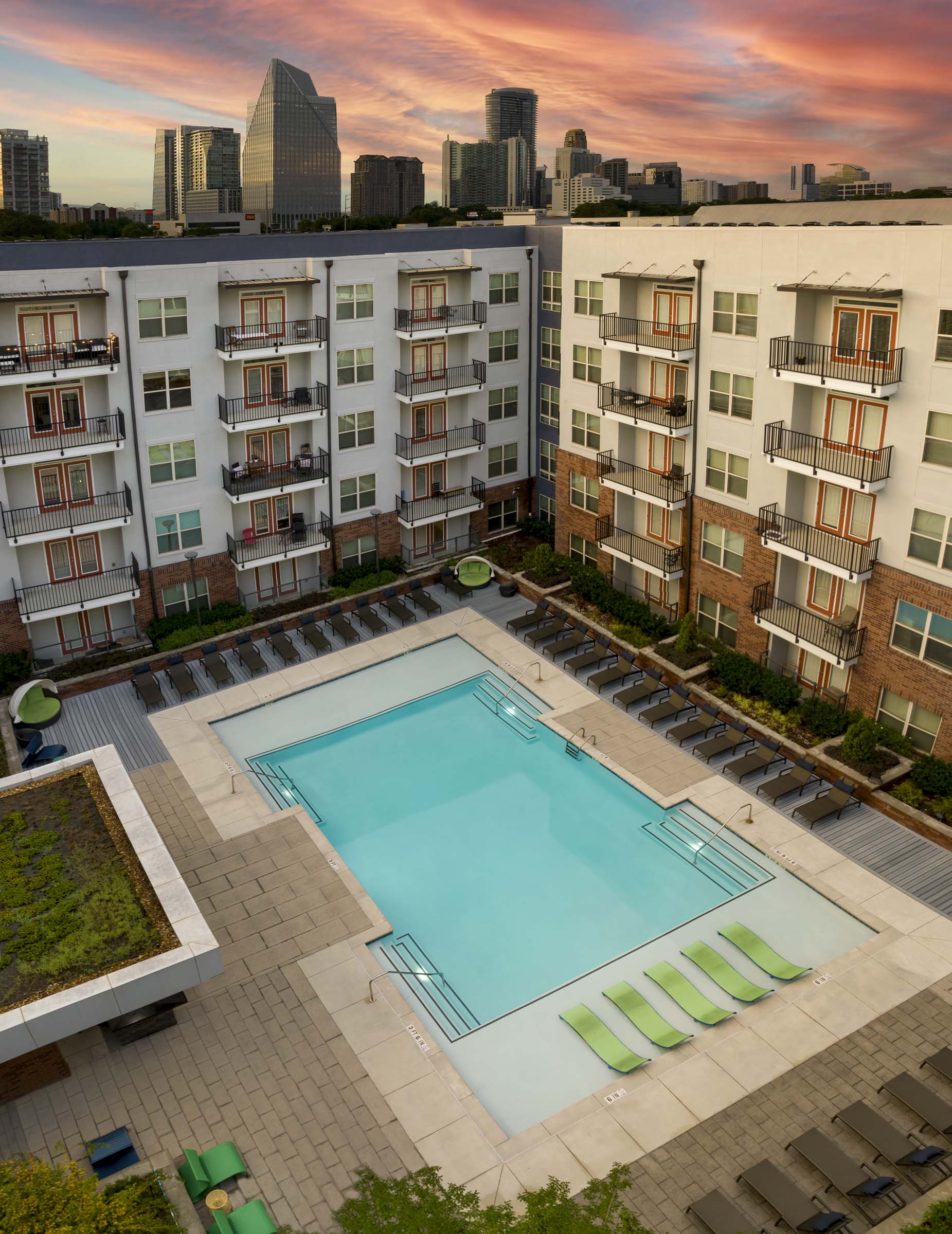 Beach Entry Pool with Expansive Swim Deck