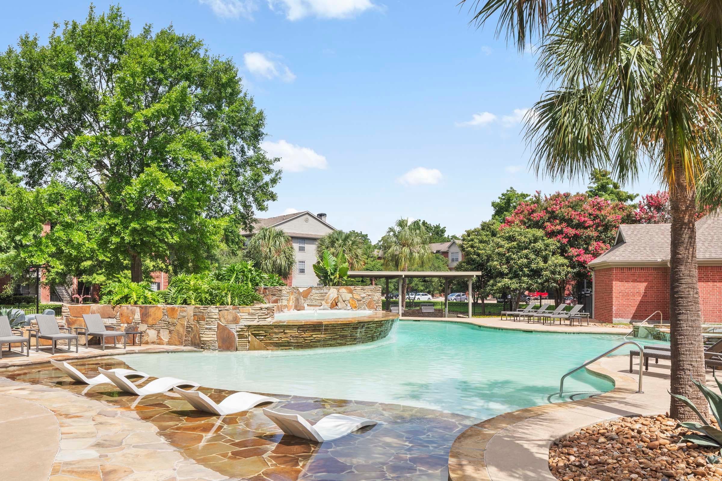 Resort-Style Pool with Sun Shelf
