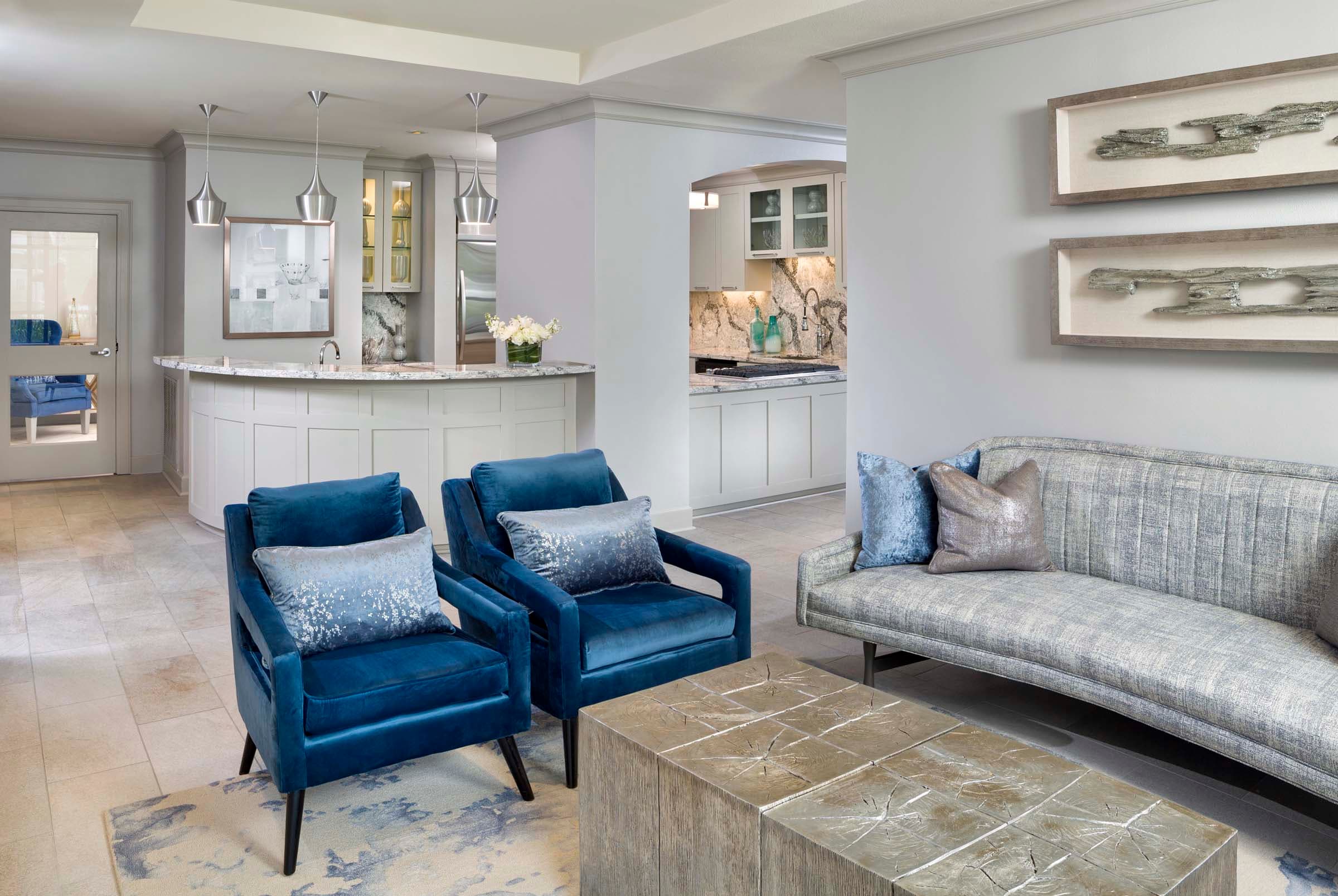 Resident Lounge, Entertaining Kitchen, and Community Workspace