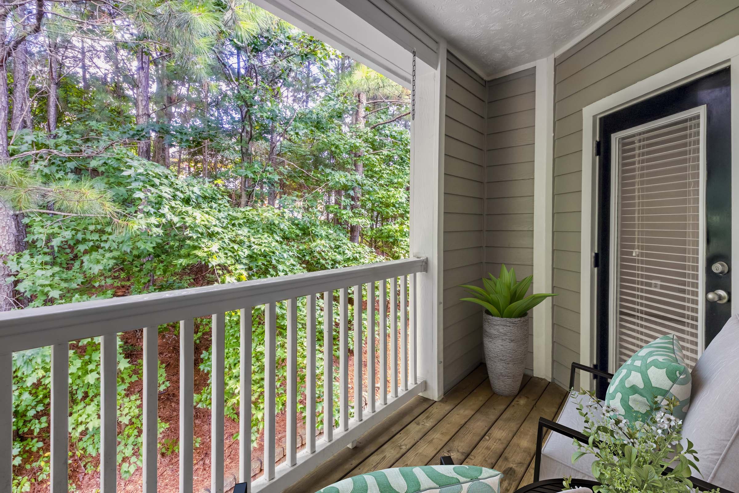 Private Patios Overlooking Woodland