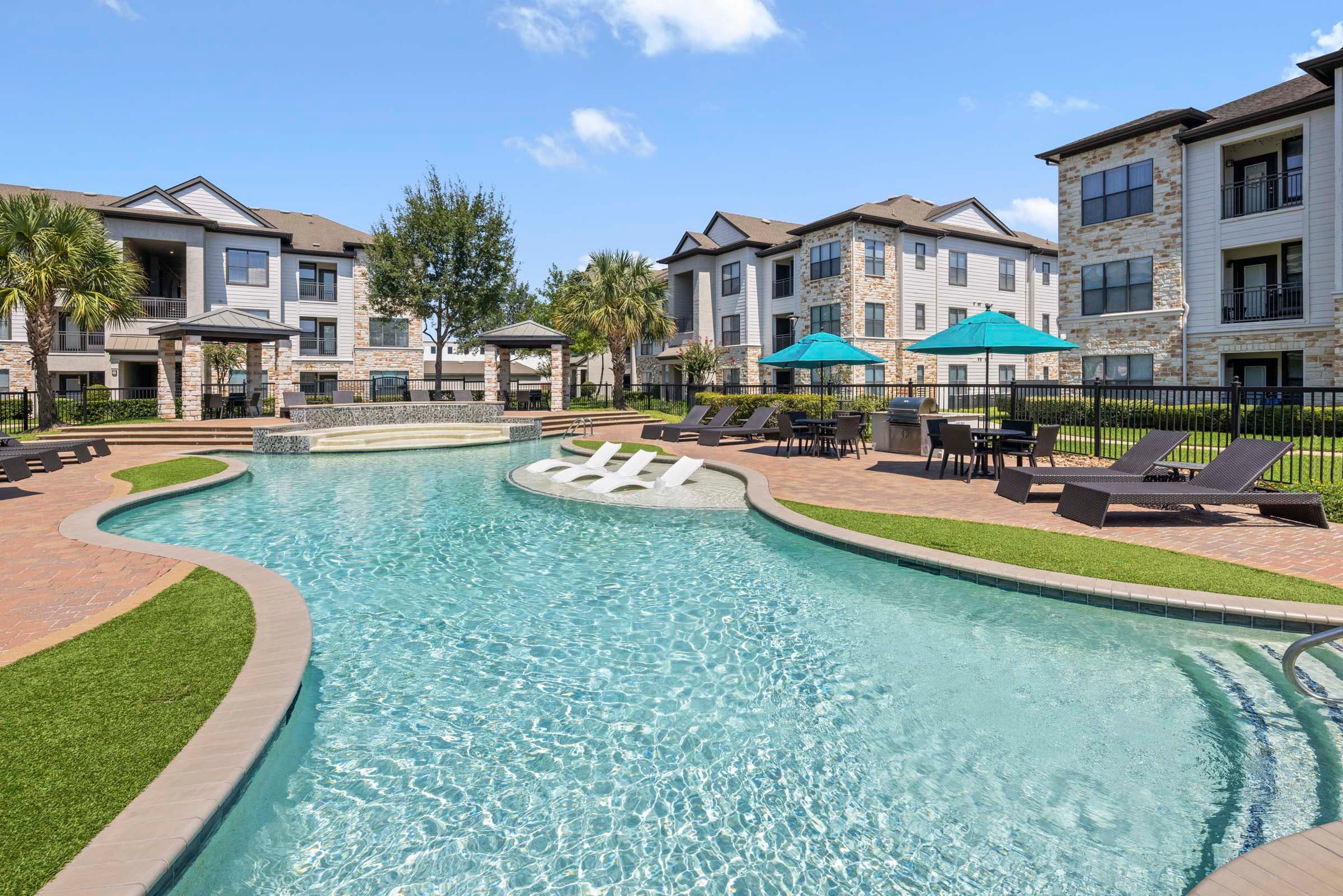 Resort-Style Pool with Grilling Areas