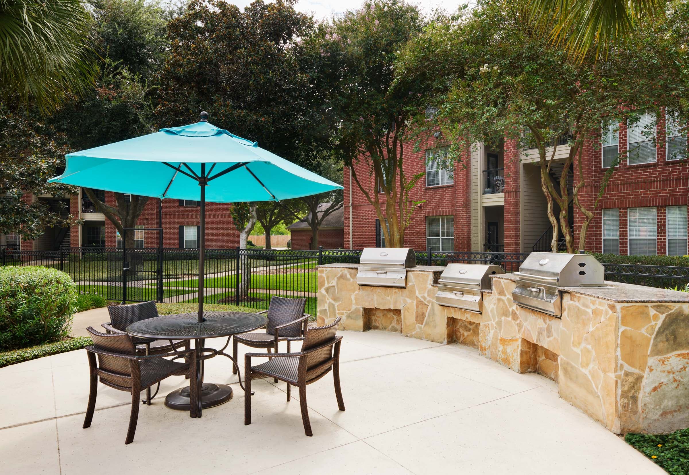 Outdoor Grills and Dining Area