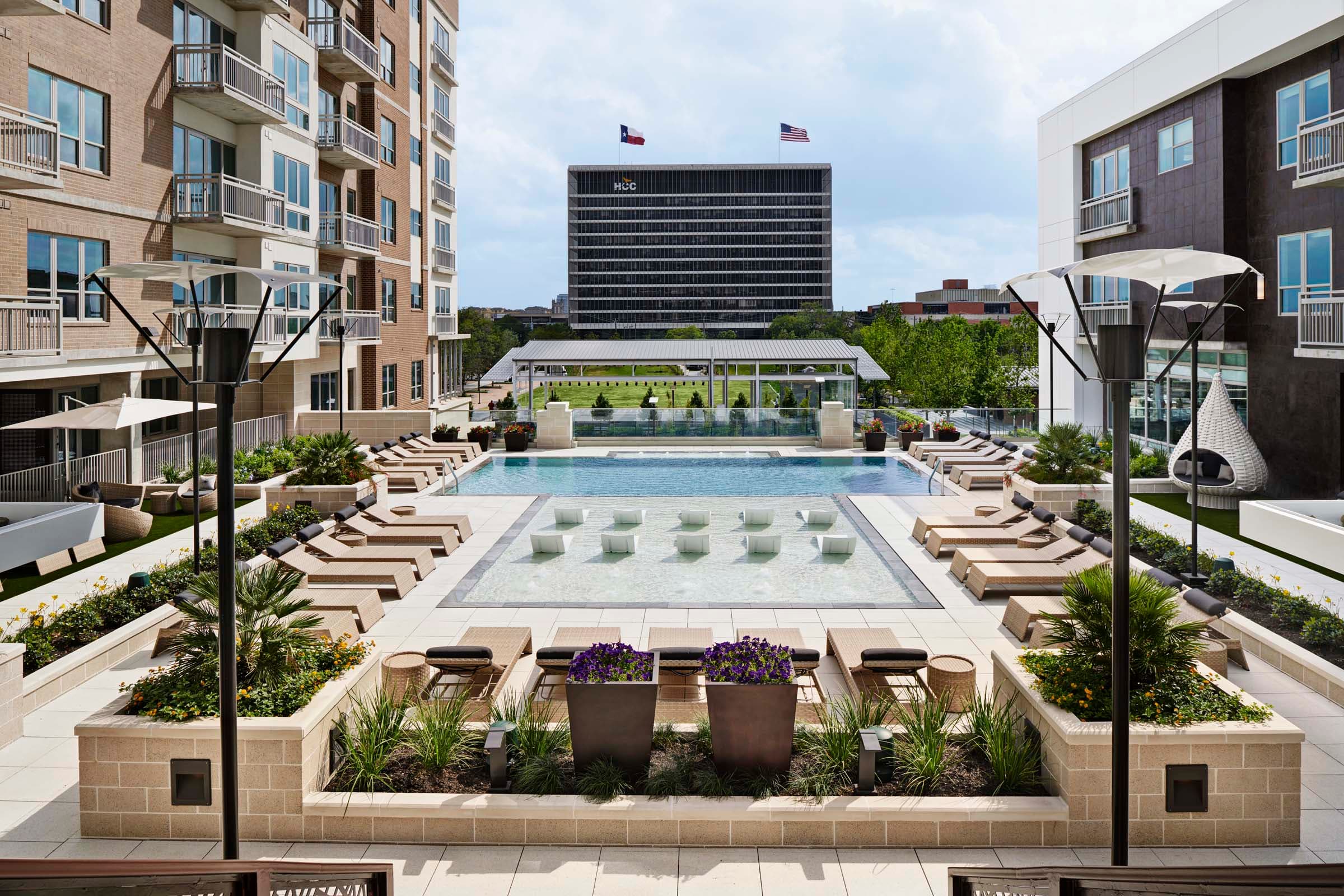 Swimming Pool with Gorgeous Lounging, Dining, and Cooking Areas