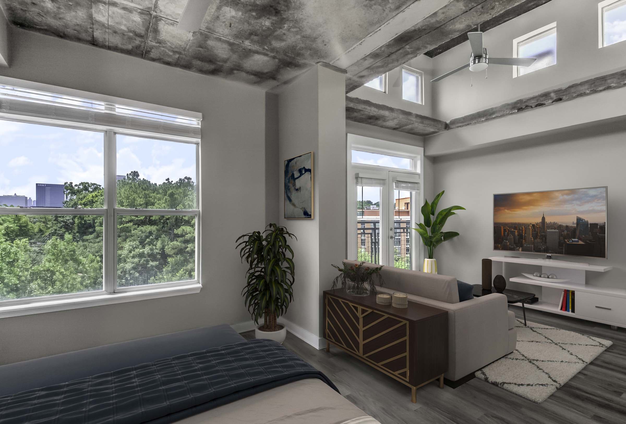 Contemporary Midrise Studio Bedroom