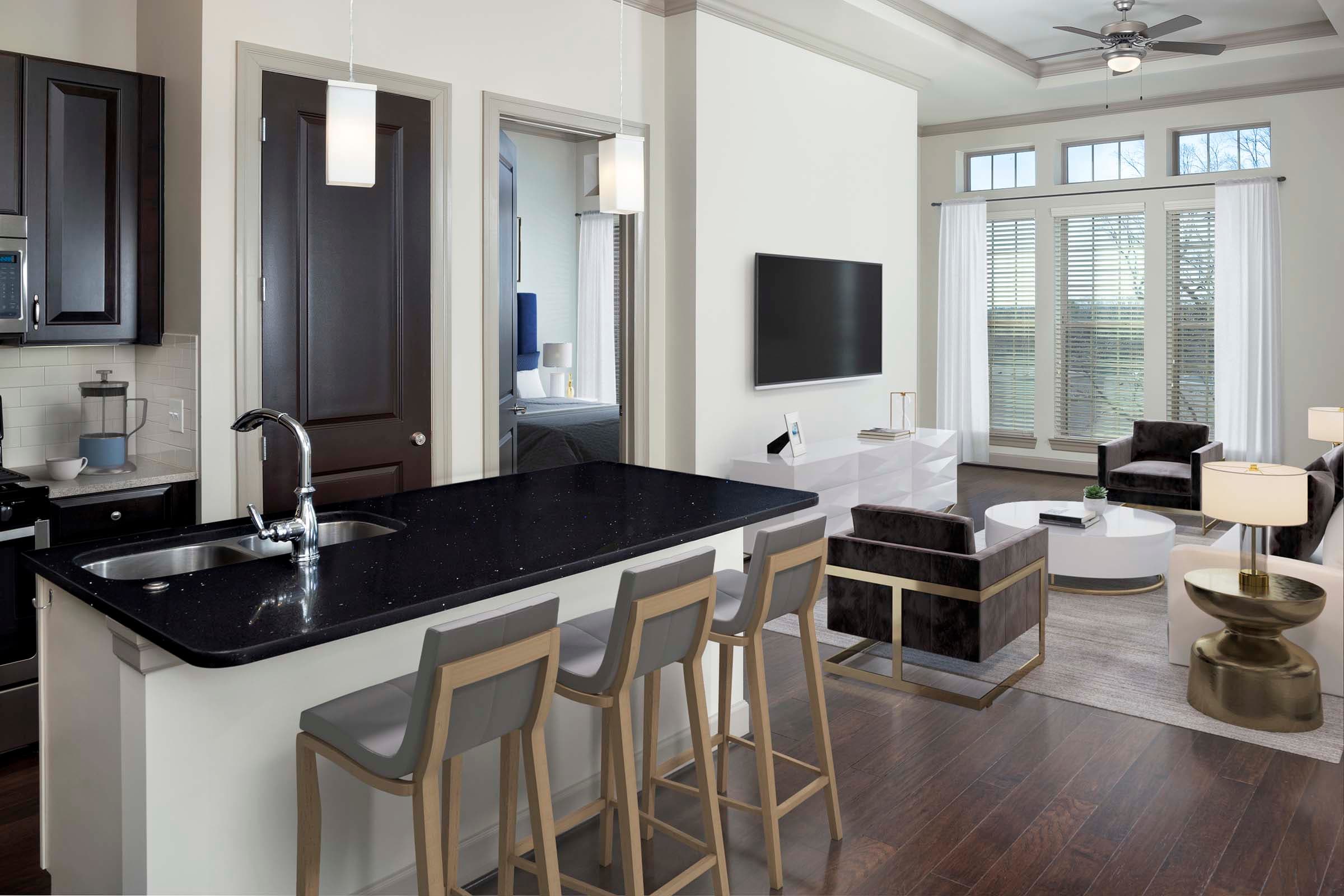 Tower Kitchen and Living Room