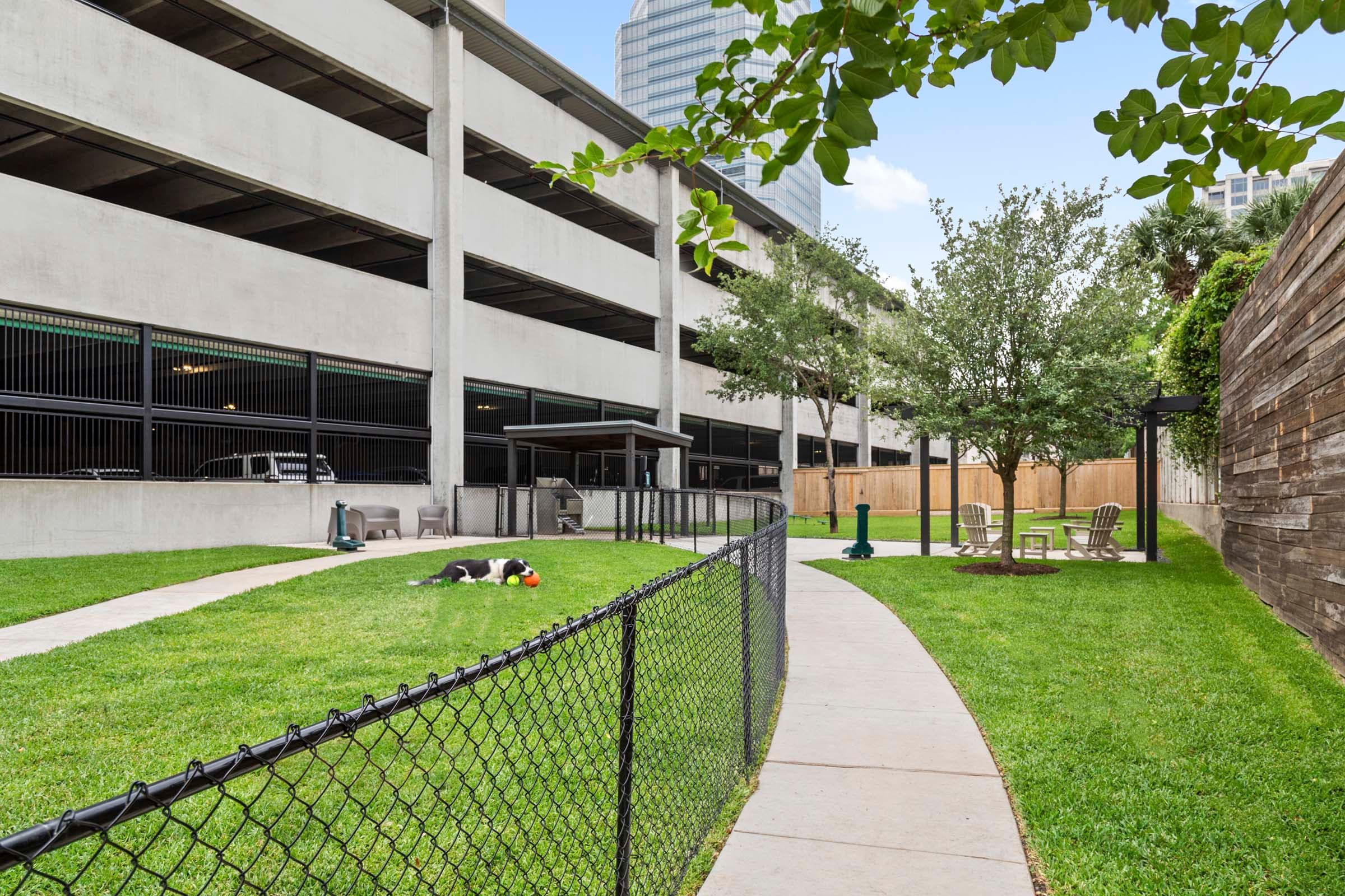 Onsite Dog Park with Seating