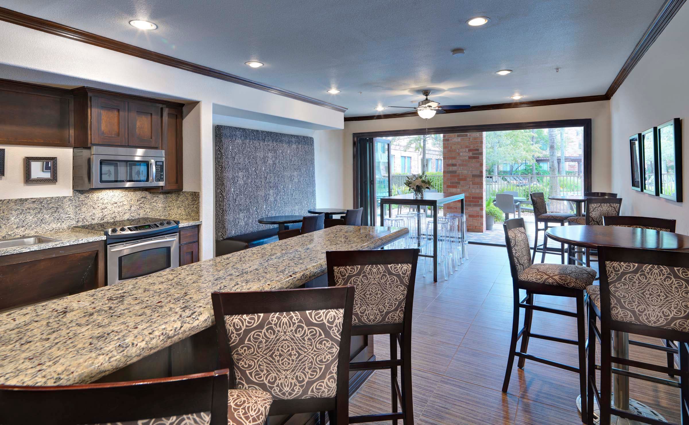 Resident Lounge with Entertaining Kitchen