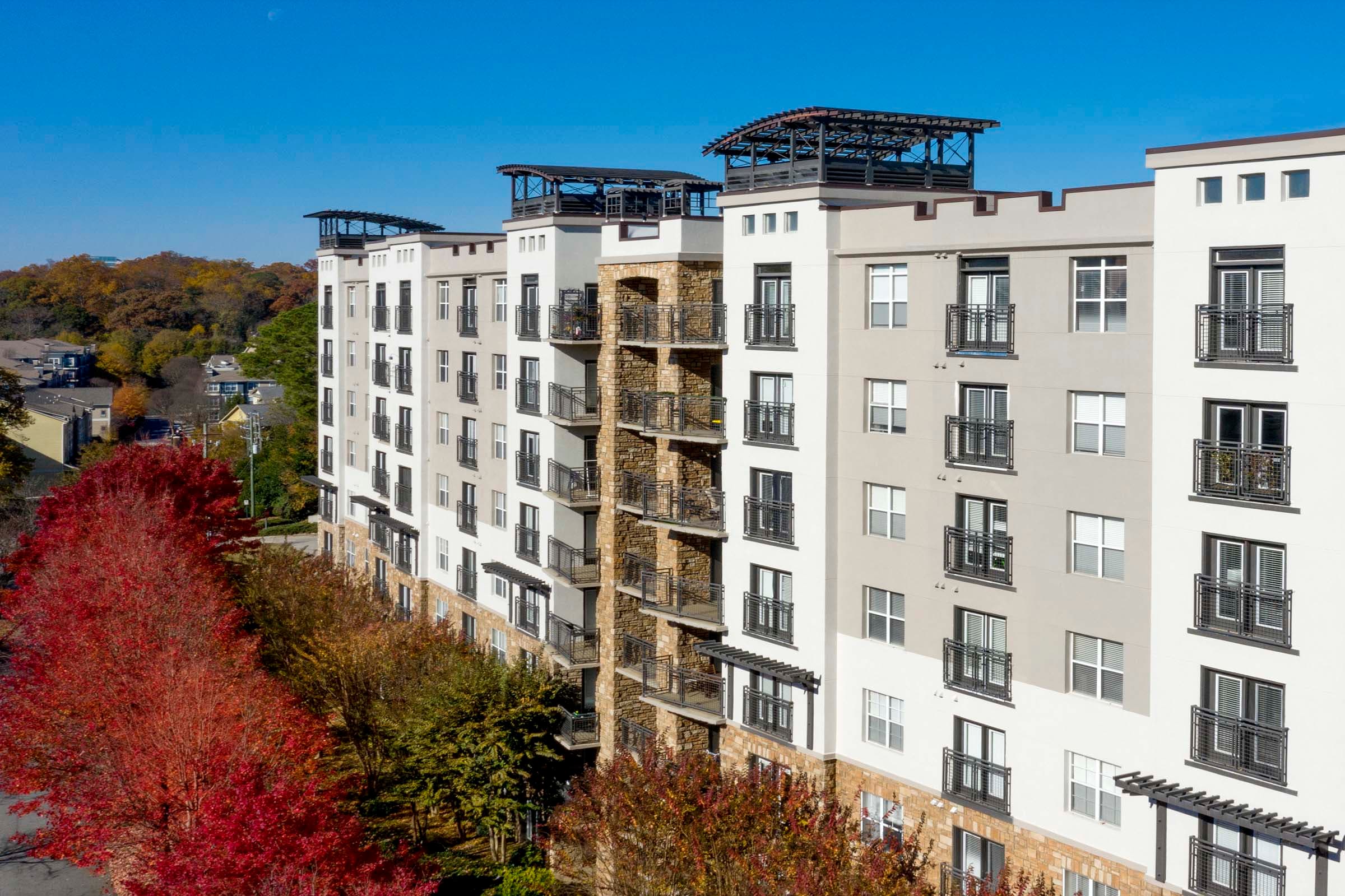 Juliette Balconies on Midrise Building at Camden Brookwood