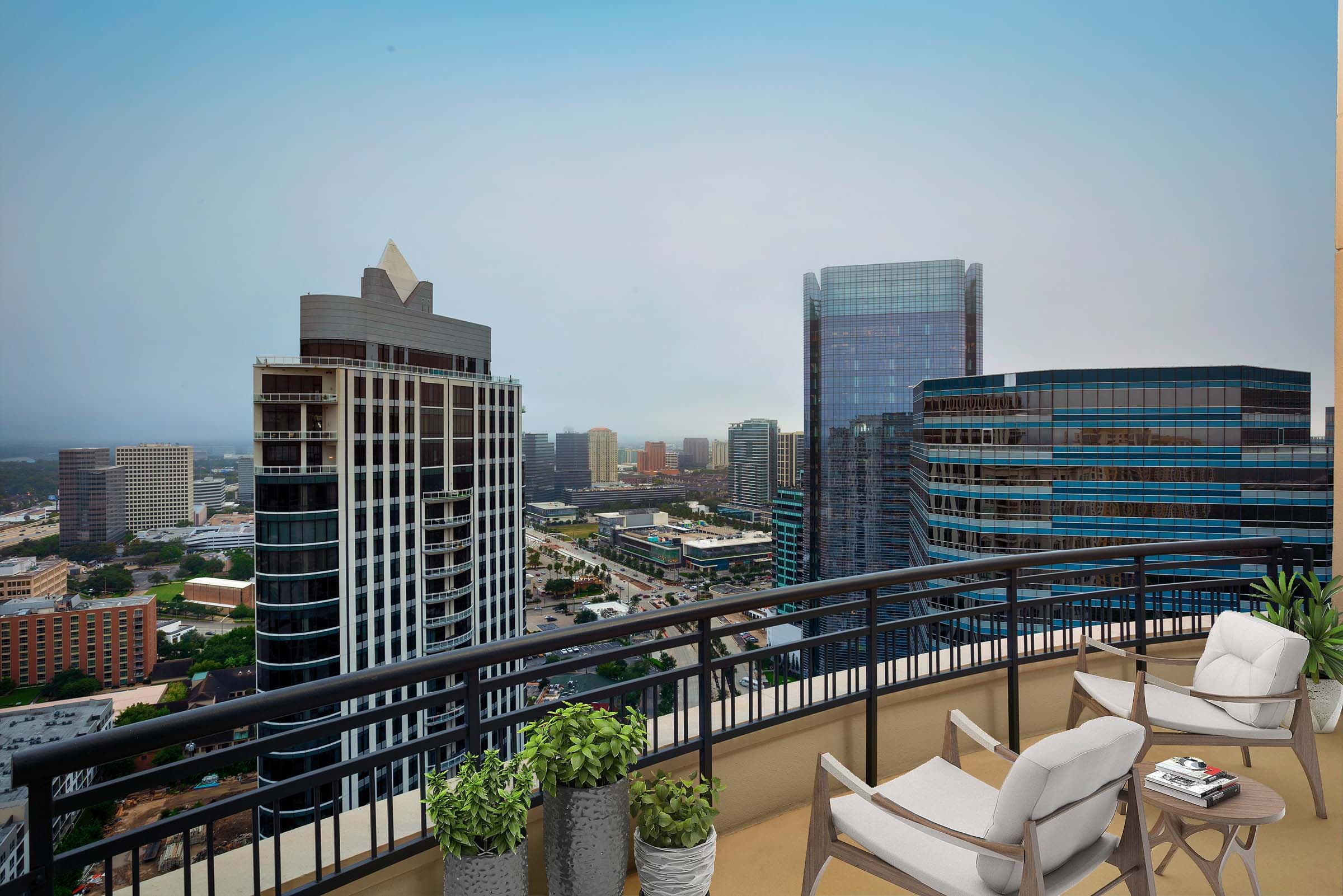 Large, Private Balconies with City Views