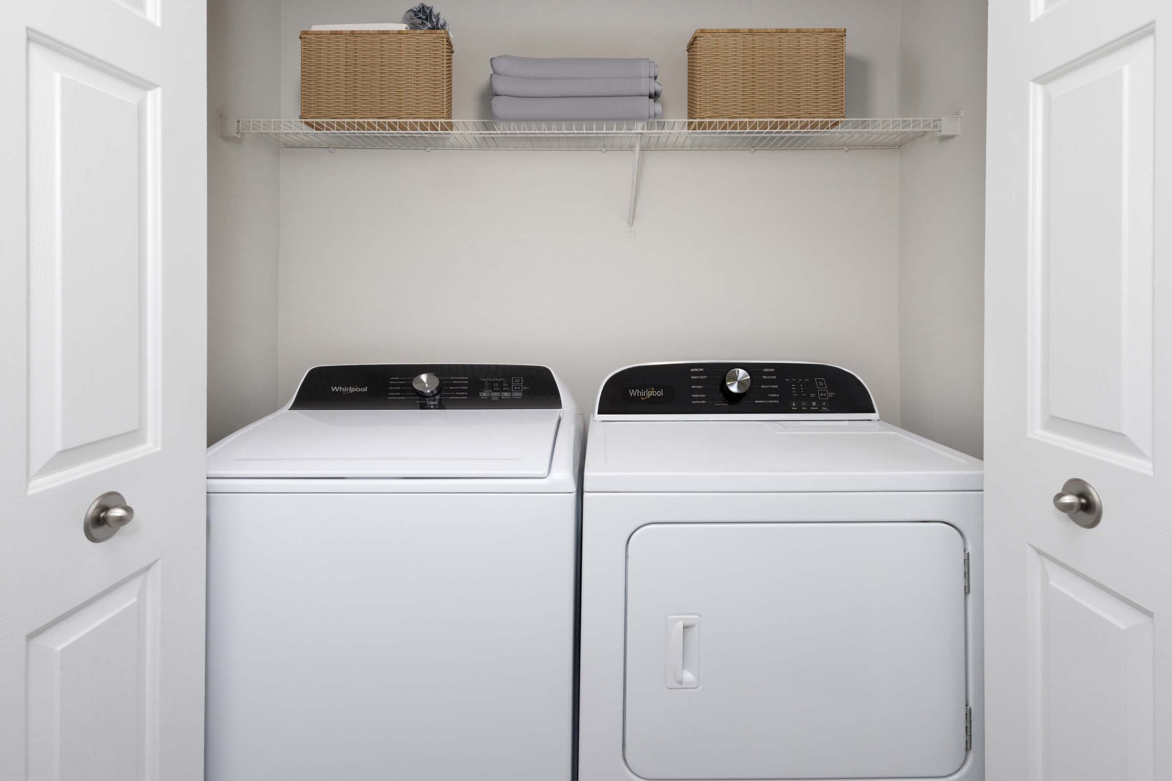 Full Size Washer and Dryer in Every Apartment Home